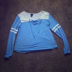 Blue and white shirt